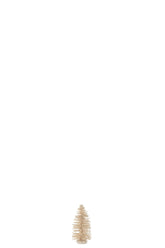 Kerstboom Glitter Hout Wit S (12X12X23Cm) - (47040)
